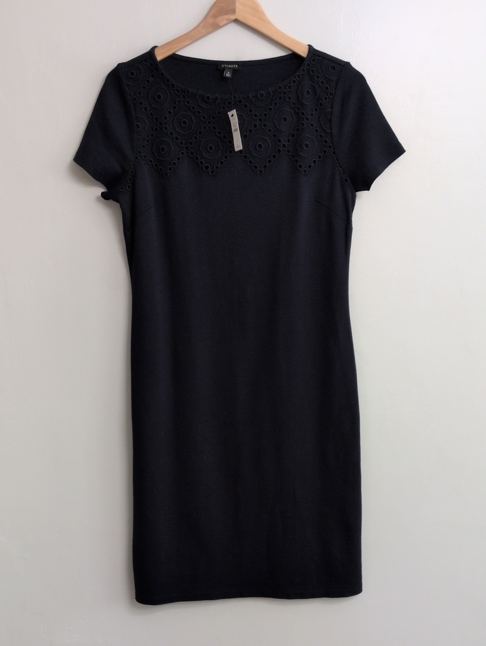 Talbots Cotton Knit Shift/Sheath SS Dress